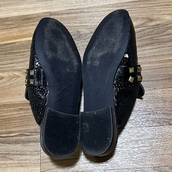 Rampage Sz 7.5 Brady Studded Almond Toe‎ Mules Black - Picture 9 of 10